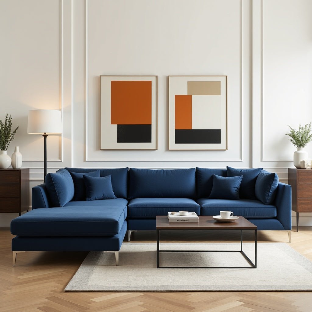 Snowhill 4 Seater Fabric L Shape Sofa For Living Room - Torque India